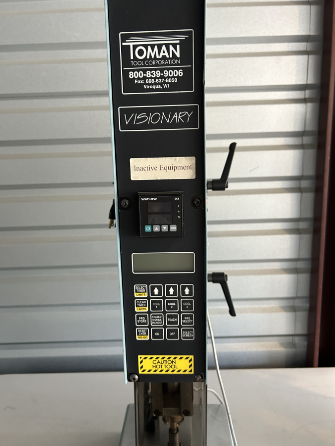 Toman ThermoSonics TAS 2020 Thermoplastic Heat Staking Thermal Assembly Press System 986, photo 2 of 13