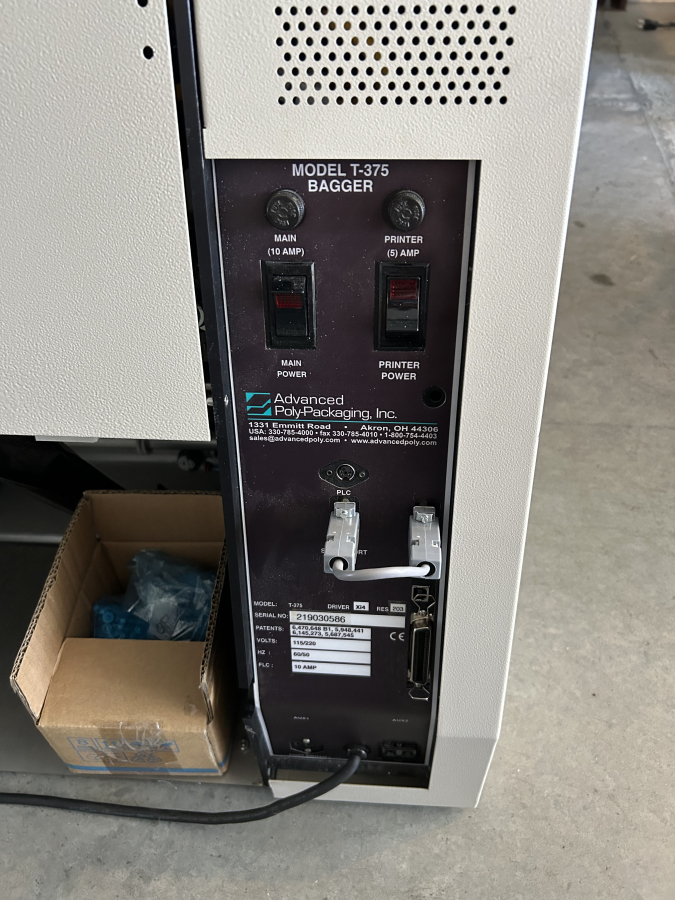 Advanced Poly Packaging T-T375 Tabletop Next-Bag-Out Printer/Bagger, photo 3 of 10