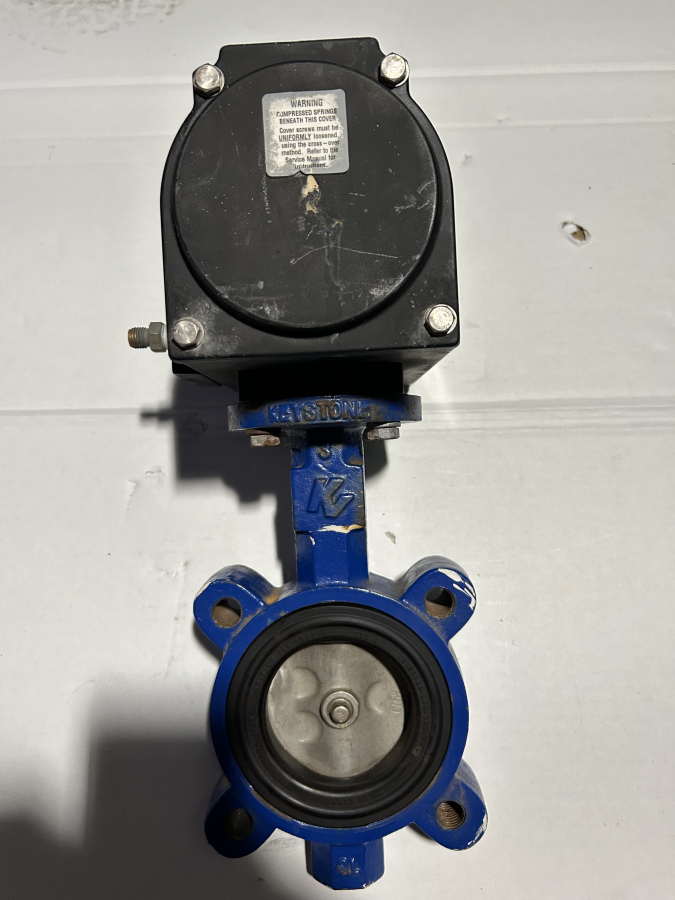 Morin MRP-014U-K-S080 Pneumatic Rack & Pinion Actuator 120 PSI + Keystone AR2 Valve, photo 2 of 6