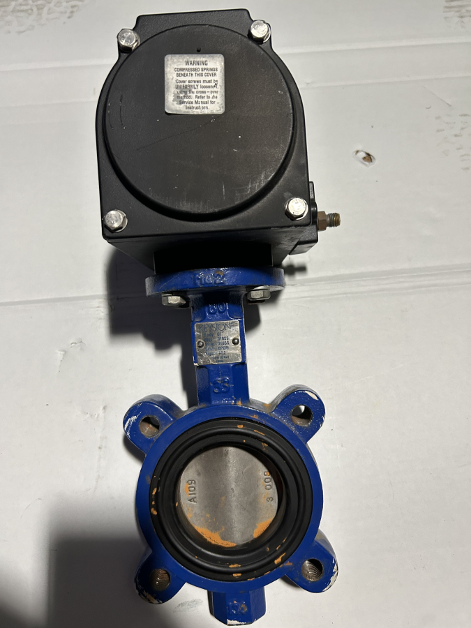 Morin MRP-014U-K-S080 Pneumatic Rack & Pinion Actuator 120 PSI + Keystone AR2 Valve, photo 4 of 6