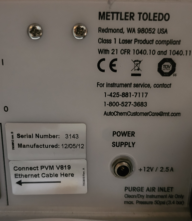 Mettler Toledo Innovative Instruments Dispenser Box, Dosing Controllers and PVM V819 Particle Shape Size Analyzer, photo 18 of 33