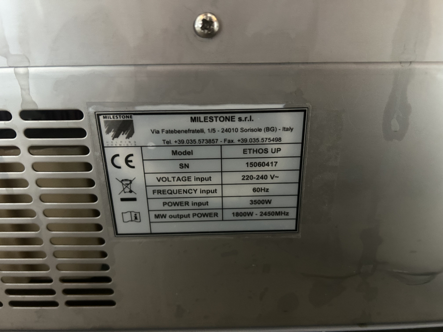 Milestone ETHOS UP High Performance Microwave Digestion System with 660 Terminal, photo 8 of 11