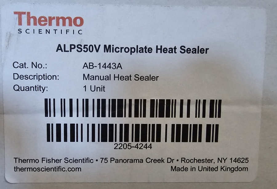 New in Box Thermo Scientific ALPS 50V Microplate Heat Sealer, photo 17 of 19