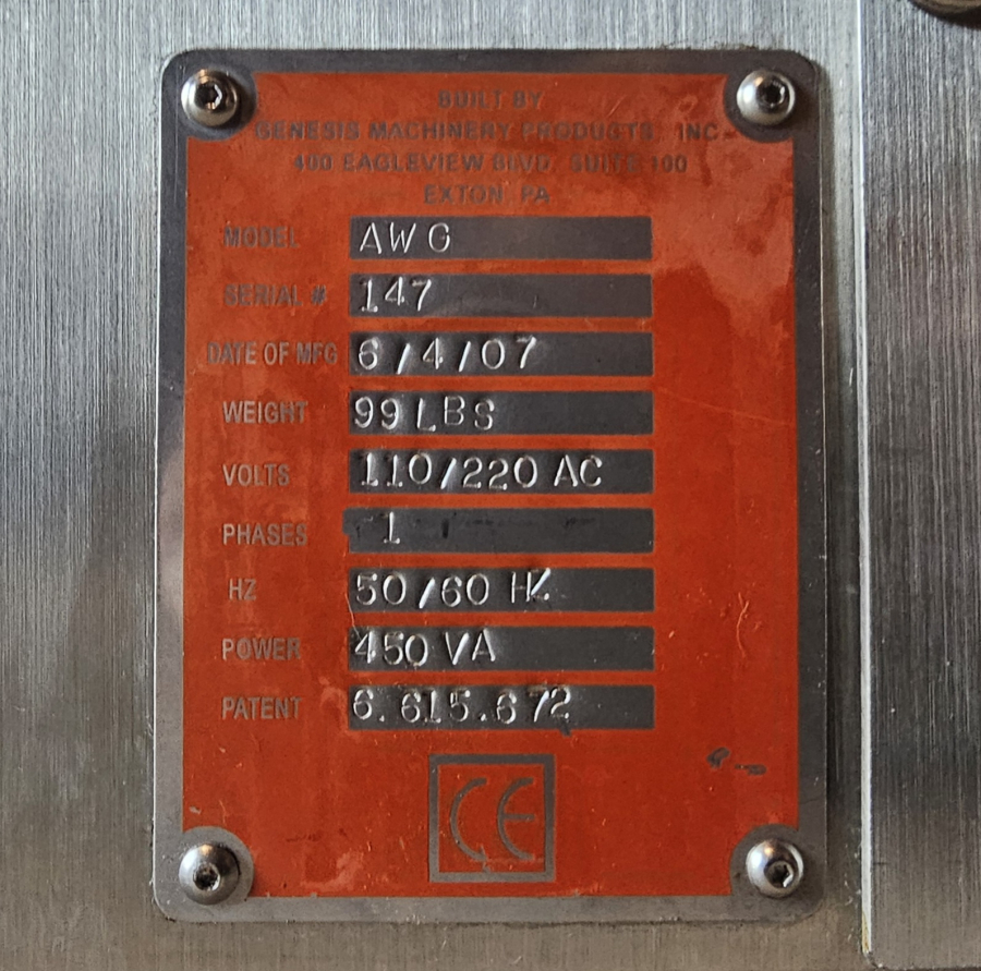 Genesis Machinery Model AWG Seal Force Tester, photo 13 of 17