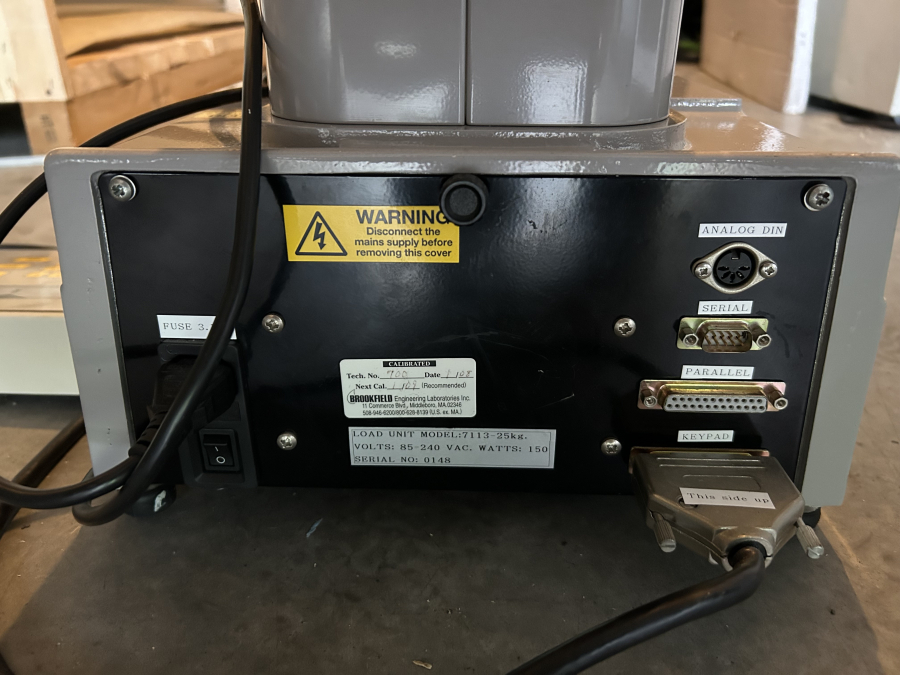 Brookfield 7113-25kg QTS Texture Analyzer with Controller; SN:0148, photo 5 of 12