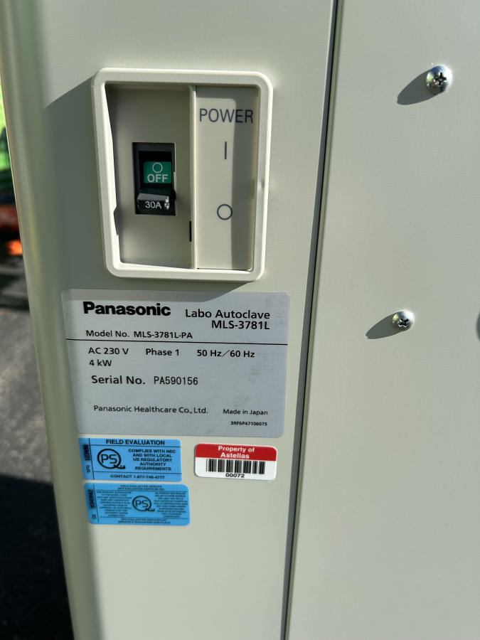 Labo Panasonic MLS-3781L Autoclave; SN:PA590156, photo 7 of 8