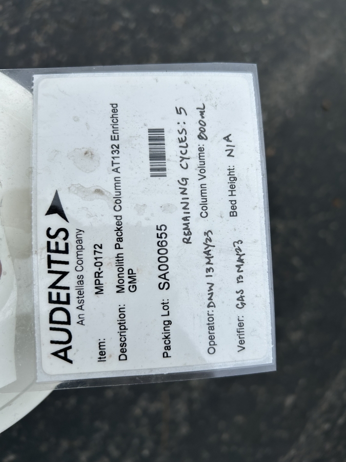 CIMmultus QA-800 mL cGMP Packed Monolith Column 2 uL Port-Size AT132 921.5113-2, photo 7 of 8
