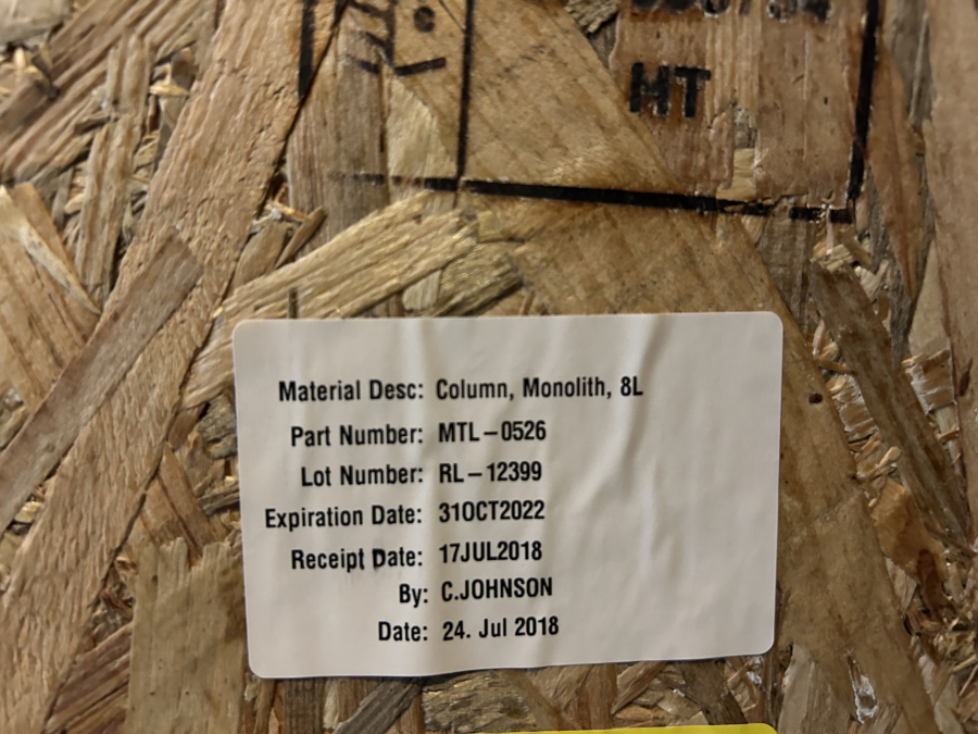 CIMmultus QA-8000 cGMP Monolith Column 8L MTL-0526 931.5113-2 G800D-018/17, photo 3 of 4