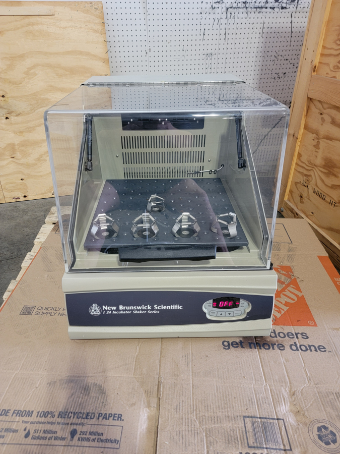 New Brunswick I24 I-Series 24 Incubator Orbital Shaker M1344-0010 +5 Clamps; SN:800835909, photo 1 of 8