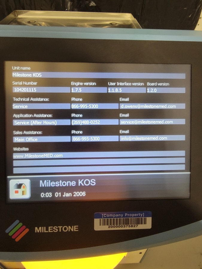 Milestone KOS Rapid Microwave Labstation; SN:104201115, photo 11 of 21