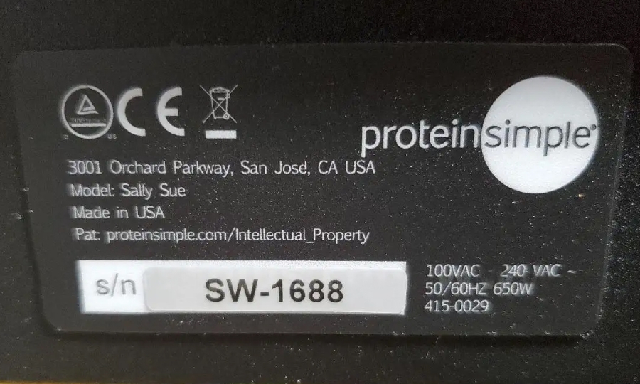 Biotechne ProteinSimple Sally Sue Gel-Free Automated Simple Western Capillary Electrophoresis Protein Analyzer w/auxiliary module; SN:SW-1688, photo 16 of 17