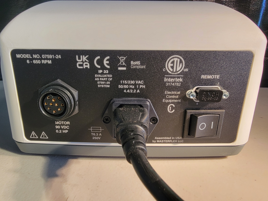 NEW Masterflex I/P 07591-22 Peristaltic Pump, 77602-10 Head, 07591-24 Controller, photo 4 of 19