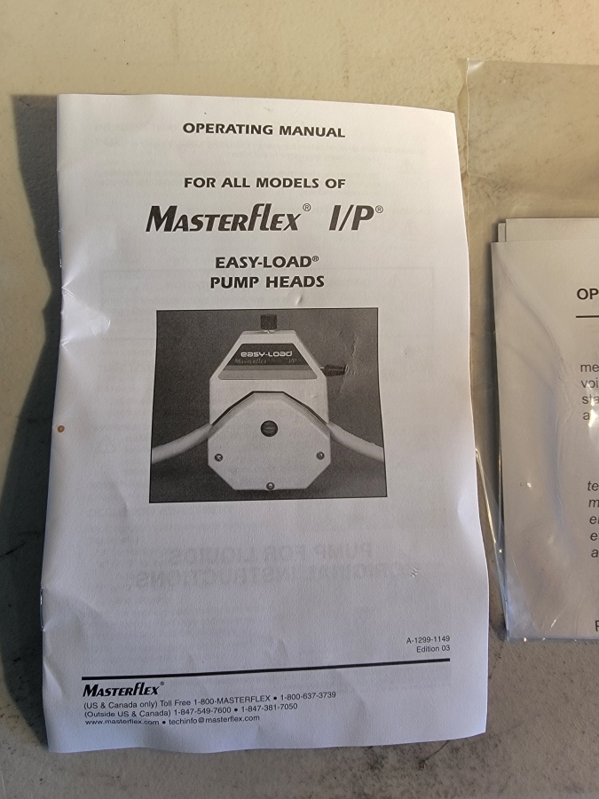 NEW Masterflex I/P 07591-22 Peristaltic Pump, 77602-10 Head, 07591-24 Controller, photo 16 of 19