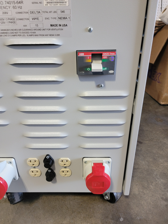PowerVAR ABC15.0-20D41Y ABC2000 Series Power Conditioner KVA:15; IN:208v Delta; OUT:400V 3PH Wye; SN:7401564R-1640002, photo 9 of 9