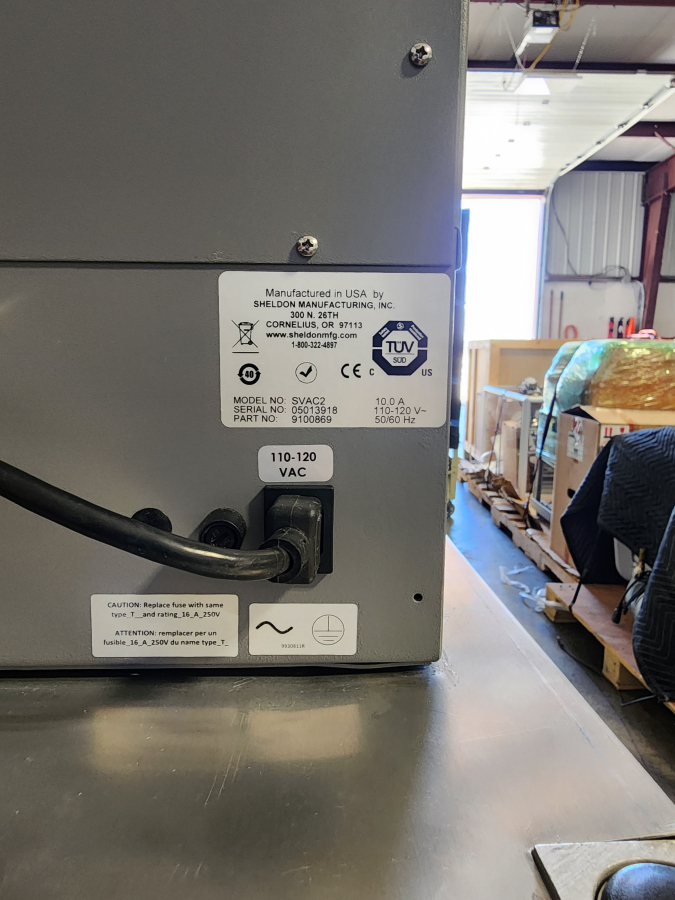 Complete Shel-Lab SVAC2 Vacuum Oven system w/ Welch 8912 Pump, Cold Trap, Hoses, Clamps & Nalgene insulated trap bucket; SN:05013918, photo 9 of 17