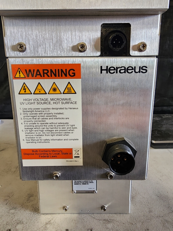2021 Heraeus P300MQ Power Supply & I300MB Irradiator, 240V, 60Hz & Fusion UV System; SN: 700806/700802 &  700621/700799, photo 9 of 25