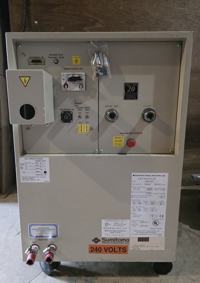 Sumitomo CSW-71D Helium Compressor P/N: 2188440-2, Type: SRDK-408; SN:47C04074D, photo 14 of 22