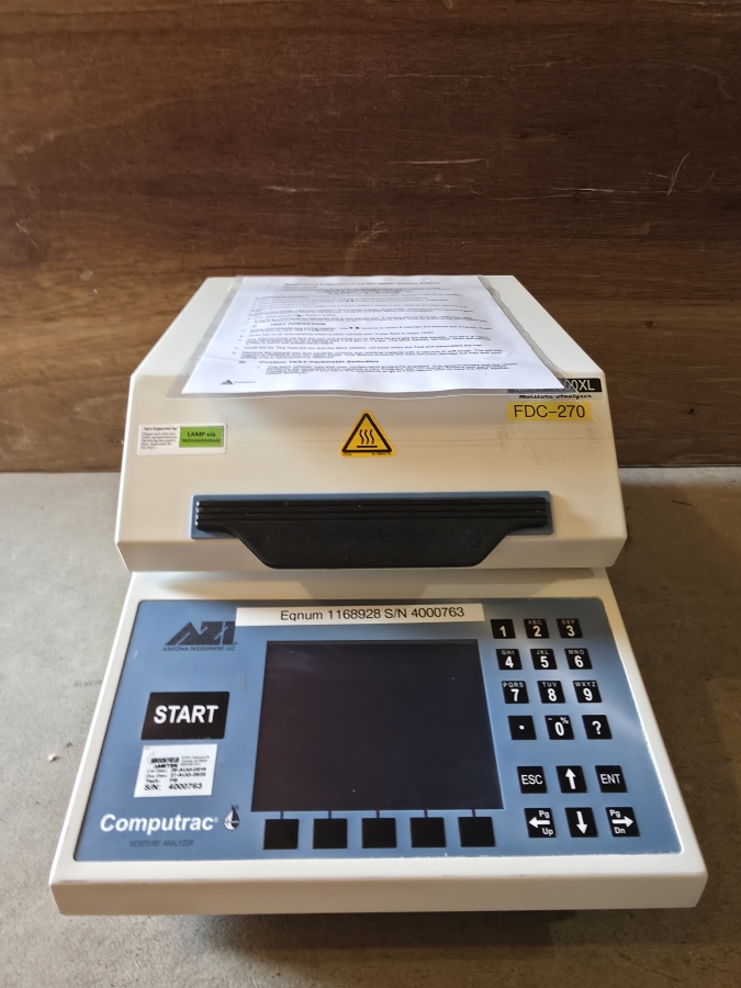 Arizona Instrument Brookfield Ametek Computrac MAX 4000XL Moisture Analyzer ; SN:4000763, photo 23 of 23