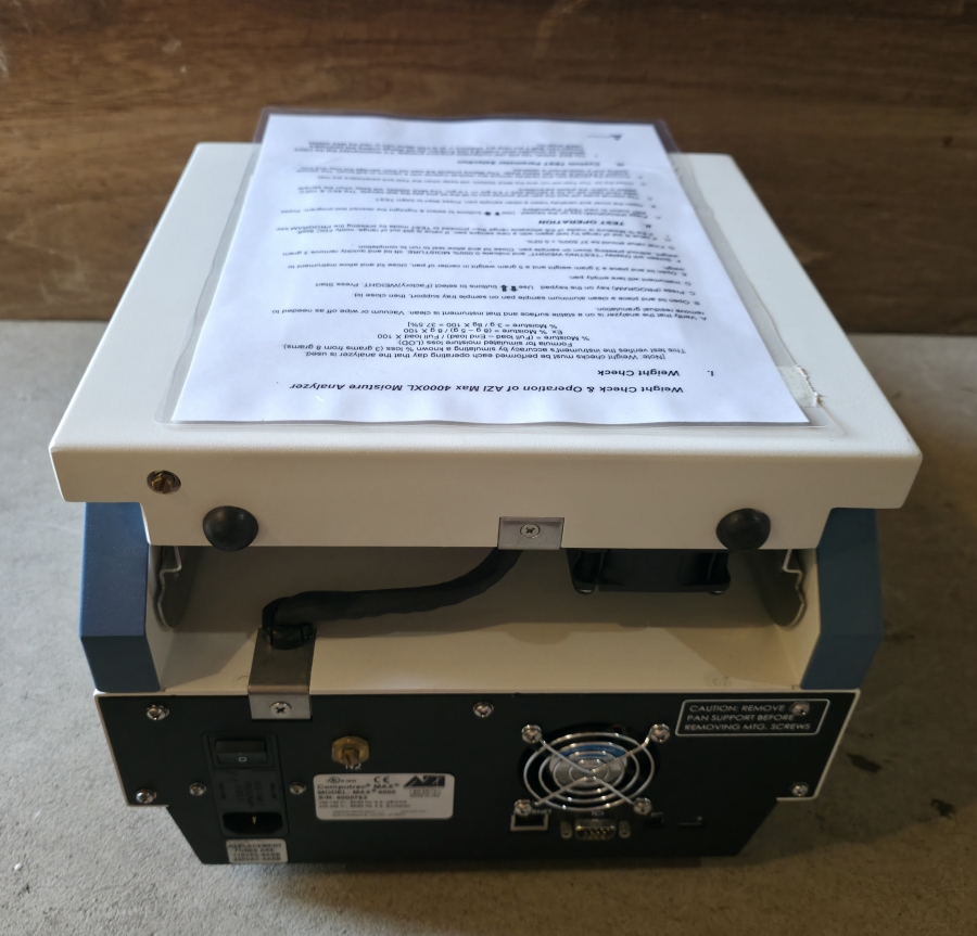 Arizona Instrument Brookfield Ametek Computrac MAX 4000XL Moisture Analyzer ; SN:4000763, photo 6 of 23