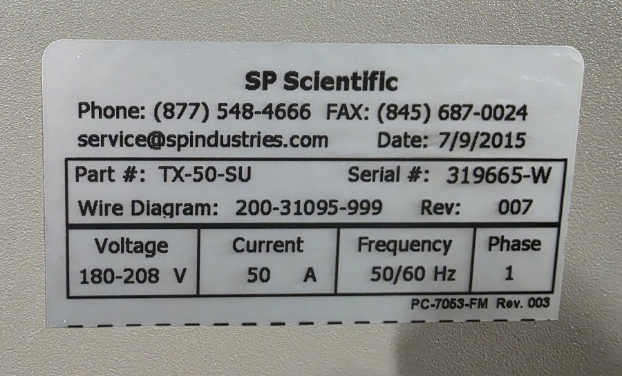 SP Scientific TX-50-SU Power Supply, photo 10 of 13