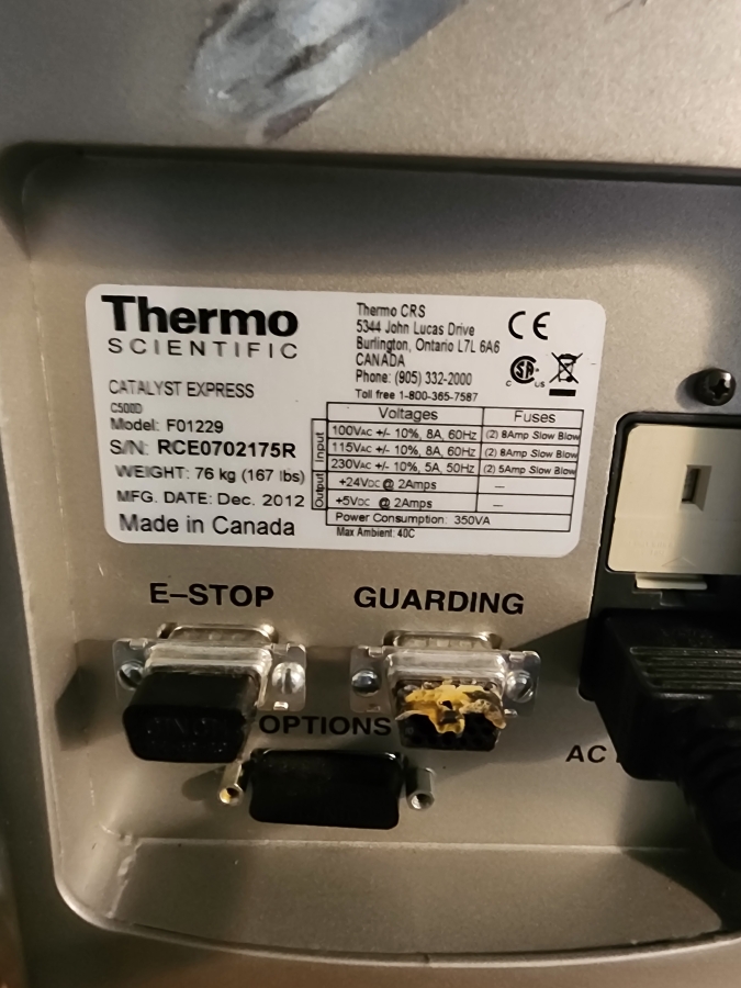 Thermo Scientific F01064 CRS F01229 Catalyst Express Automated robotic arm; SN:RA50702461R, photo 5 of 7