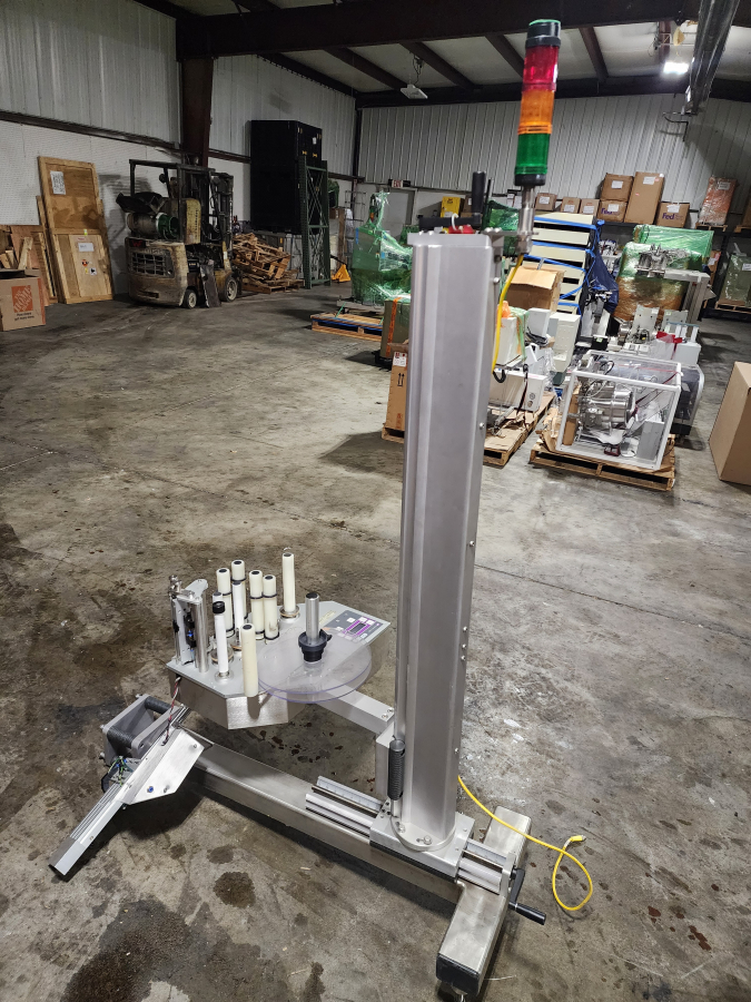 Markem-Imaje CimJet 300 Type 334 Print & Apply Label Printer Applicator Stand; SN:09C3D7447, photo 2 of 8