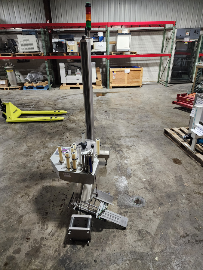 Markem-Imaje CimJet 300 Type 334 Print & Apply Label Printer Applicator Stand; SN:09C3D7447, photo 3 of 8
