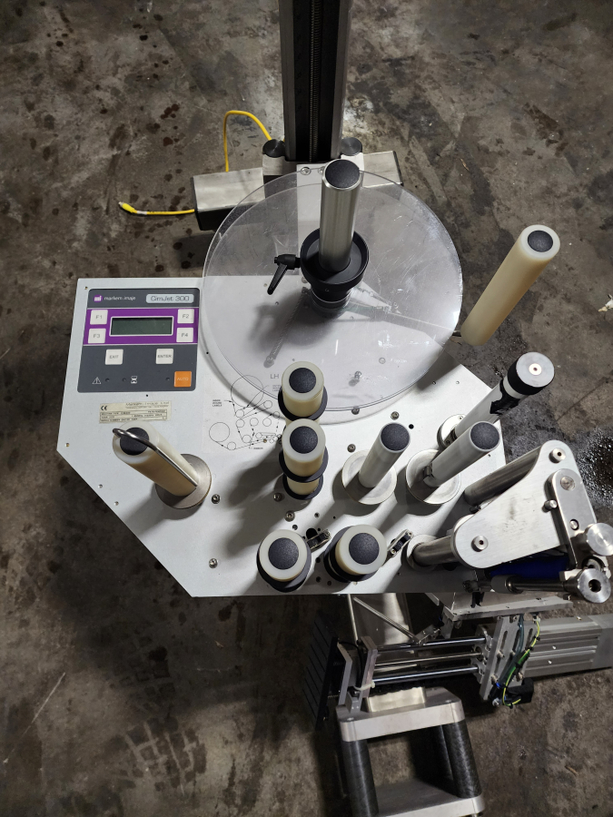 Markem-Imaje CimJet 300 Type 334 Print & Apply Label Printer Applicator Stand; SN:09C3D7447, photo 4 of 8