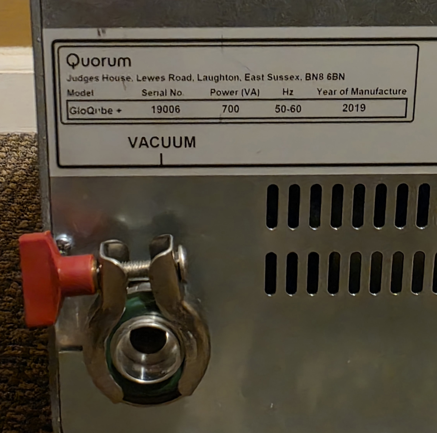 Quorum GloQube Plus Glow discharge system; SN:19006, photo 24 of 31