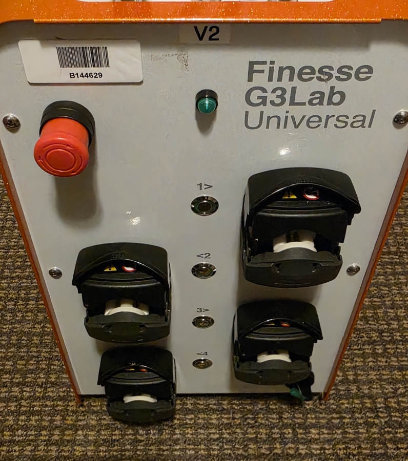 Finesse G3Lab Universal F100-2277-303 Rev 4 Biroreactor controller, manifold, pump; SN:AH5441610015/3/4/6/7/8/9/12, photo 17 of 36