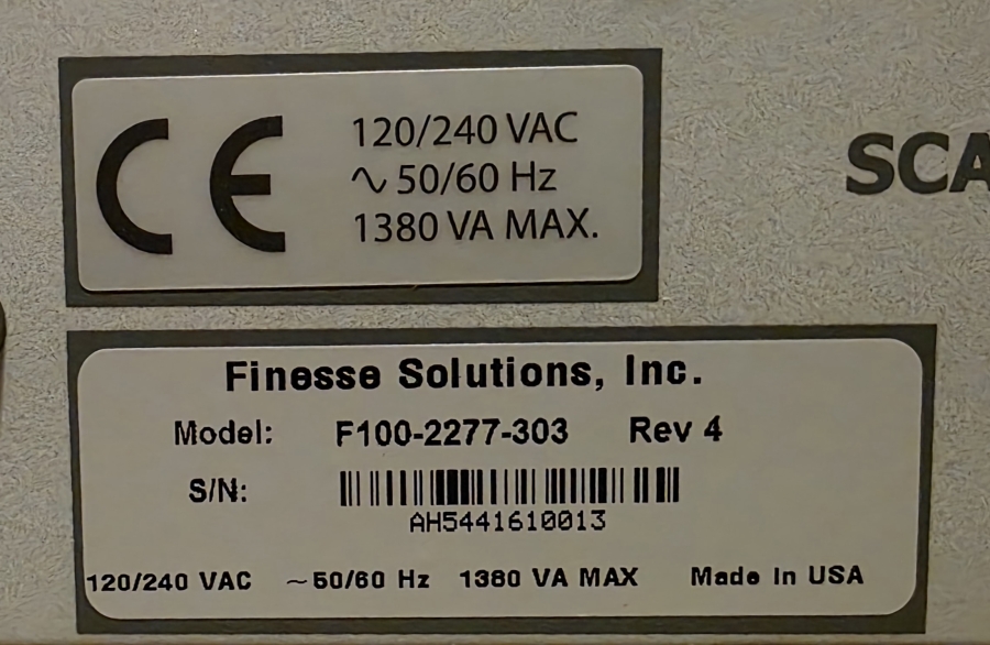 Finesse G3Lab Universal F100-2277-303 Rev 4 Biroreactor controller, manifold, pump; SN:AH5441610015/3/4/6/7/8/9/12, photo 25 of 36