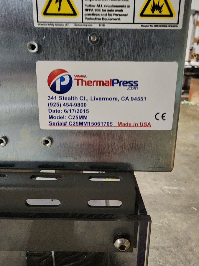 ThermalPress Intl Precision Thermal Press Model C25MM Siemens SIMATIC Controller Mfg 06/2015; Serial C25MM15061705, photo 6 of 6