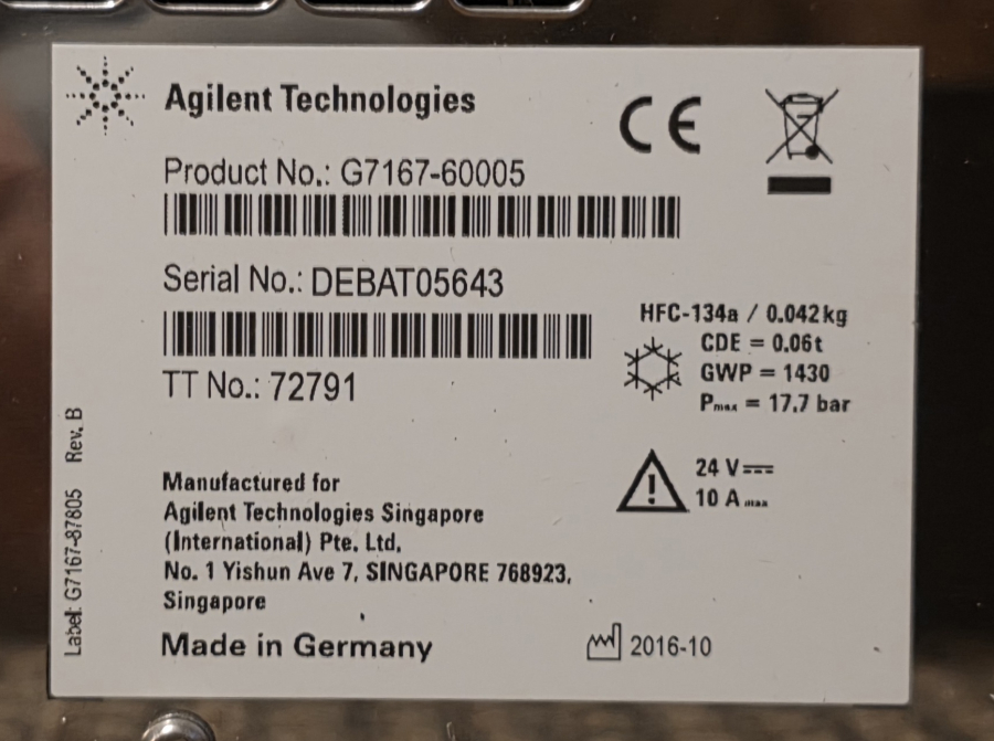 2 pcs., Agilent G7167 InfinityLab LC Series Sample Thermostat Cooler; s/n  DEBBP25073, AT05643 , photo 13 of 16
