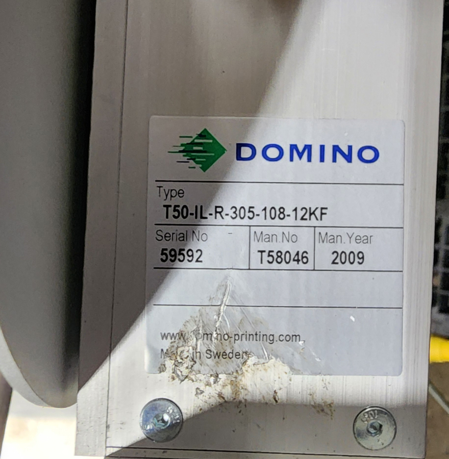 Domino T50i PCU III-ACC-E Industrial Printer with Domino TG 300 Controller; SN:54748, photo 17 of 17