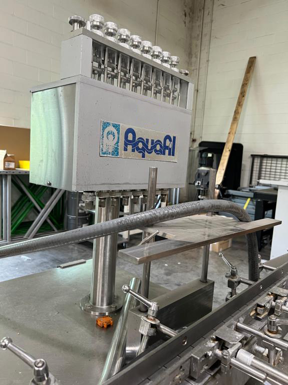 Perry Industries TPLF-8 AquaFil 8-Head In-Line Liquid Filling Machine Conveyor System, photo 11 of 17