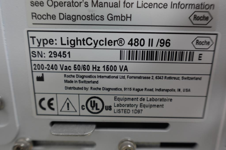 Roche LightCycler 480 II /96 PCR System includes computer with software; S/N 29451, photo 4 of 14