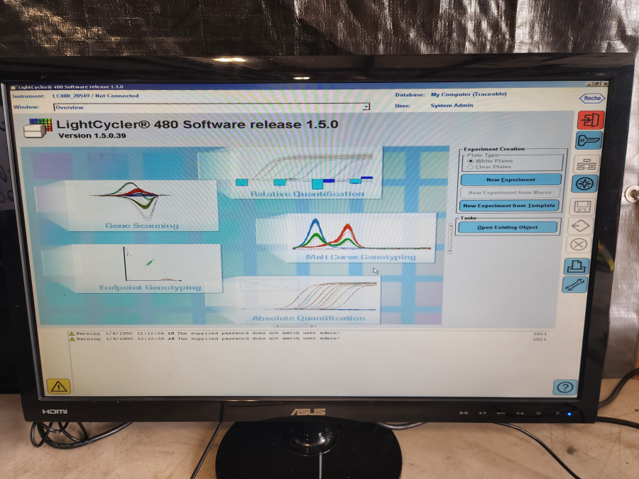 Roche LightCycler 480/96 PCR System includes computer with software; S/N 20015, photo 3 of 5