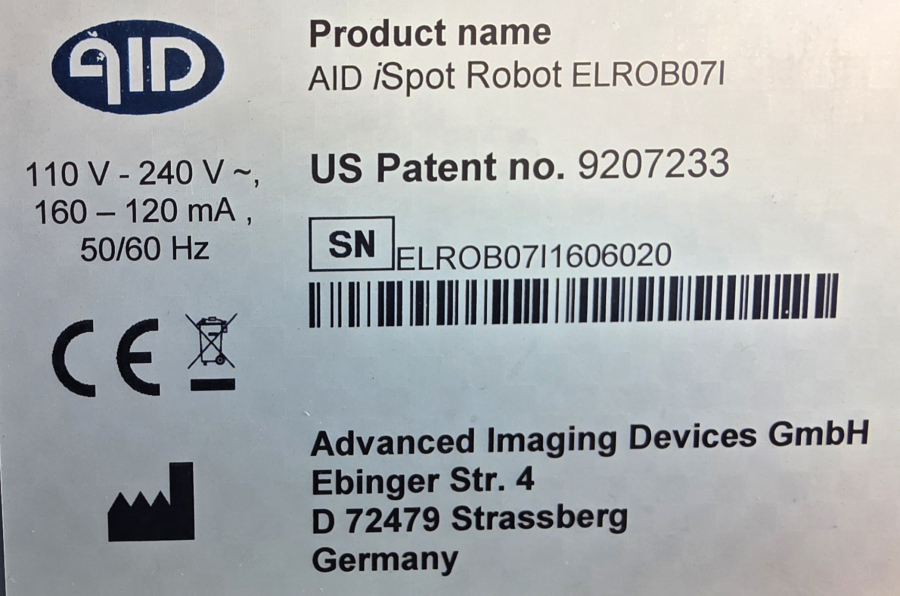 AID iSpot Robot ELROB07IFL Automated ELISpot FluoroSpot Plate Reader with Fluorescent Lamp; S/N ELROB07I1606020, photo 8 of 19