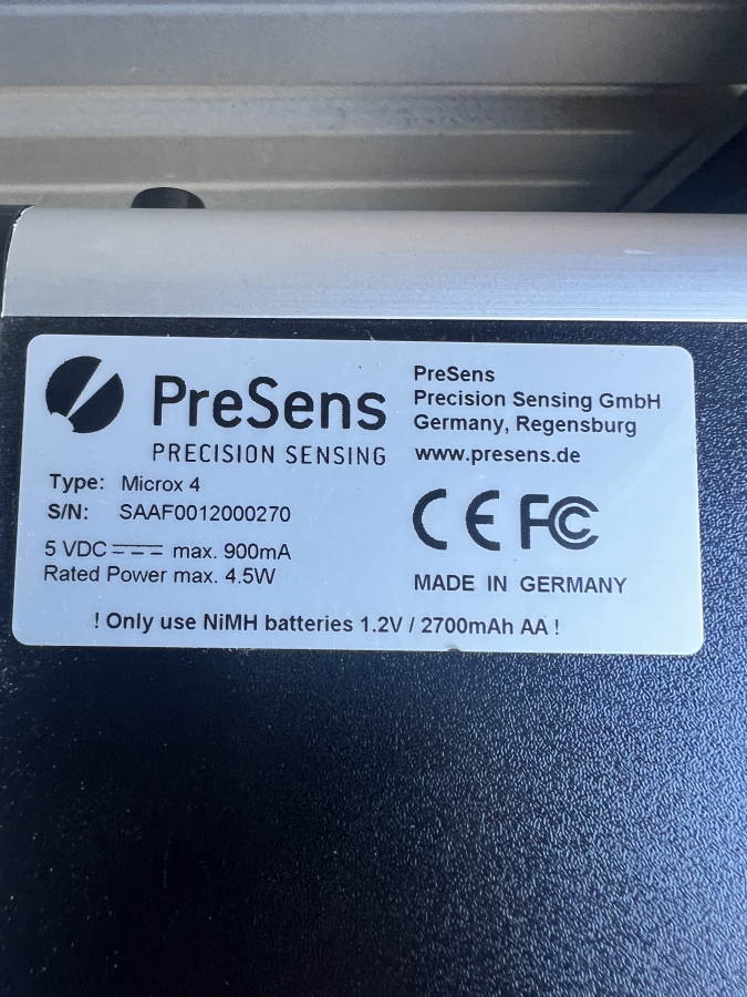 PreSens Microx 4 Portable Fiber-Optic Dissolved Oxygen Meter with PM-PSt7-02 Microsensor, Pt100 Probe, Software and Case - NEW, photo 5 of 16