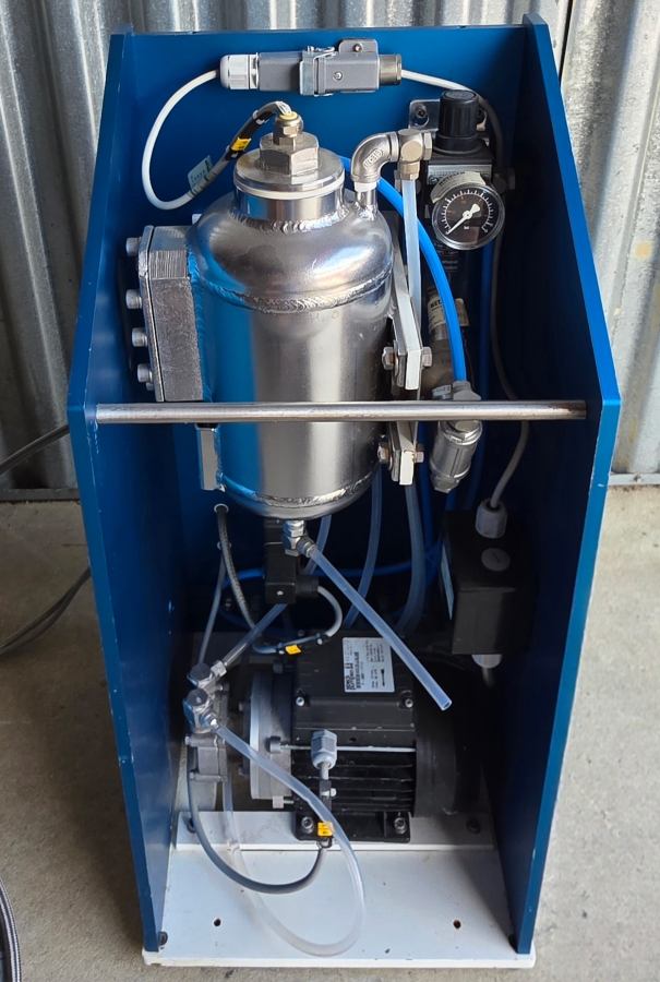 NETZSCH MiniCer 150ml Laboratory Agitator Bead Mill, Zirconia Wetted Path, w/ Feed/Pressure Vessel Module + Control Cabinet, photo 13 of 23