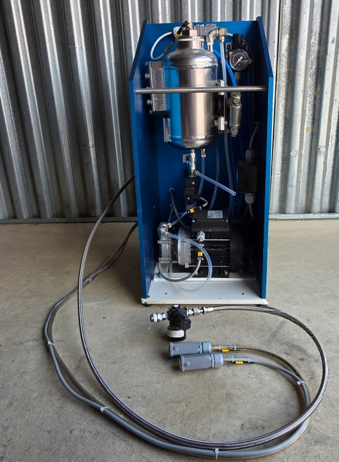 NETZSCH MiniCer 150ml Laboratory Agitator Bead Mill, Zirconia Wetted Path, w/ Feed/Pressure Vessel Module + Control Cabinet, photo 15 of 23