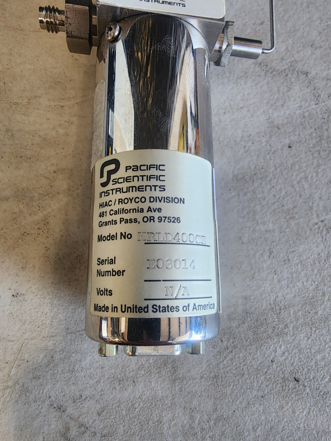 Beckman Coulter HRLD-400 Liquid Particle Counting Light Obscuration Sensor HIAC Royco; SN:E03014, photo 6 of 6