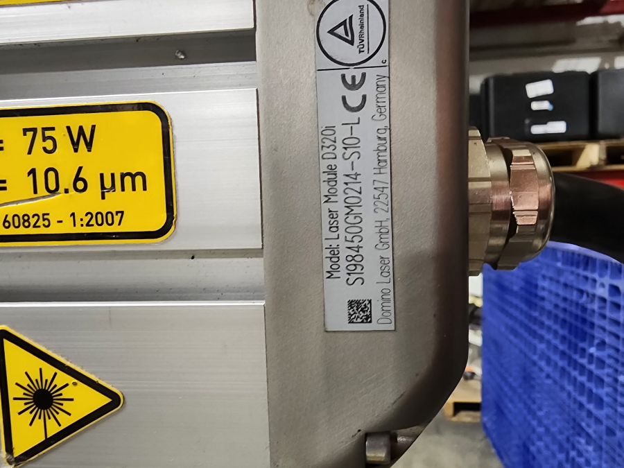 Domino 10mm D320i BCP7 Controler, Laser, DPX1000 L012936 Fume Extractor and printing system , photo 22 of 22